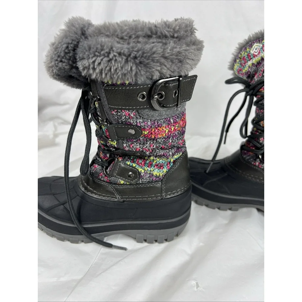 Dream Pairs Girls Size 11  Snow Boots Waterproof‎ Warm Cozy Anti-slip